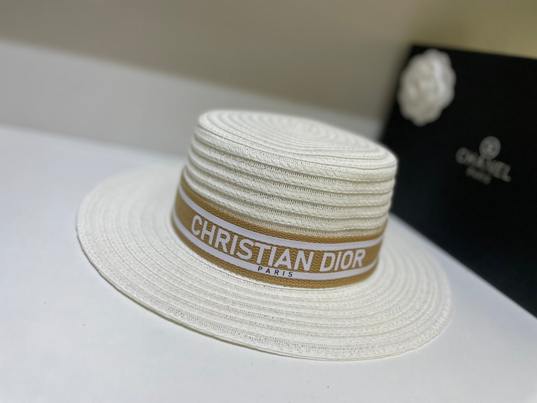 Dior Flat Cap - Black / White