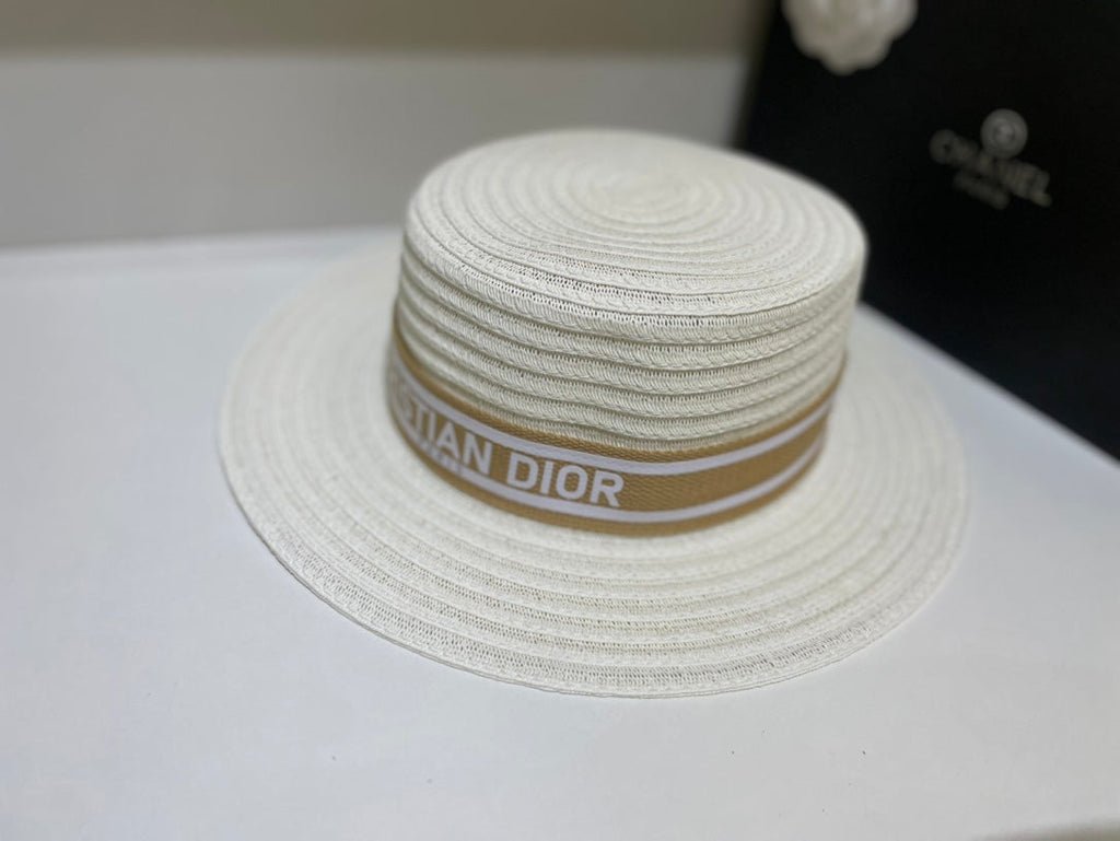 Dior Flat Cap - Black / White