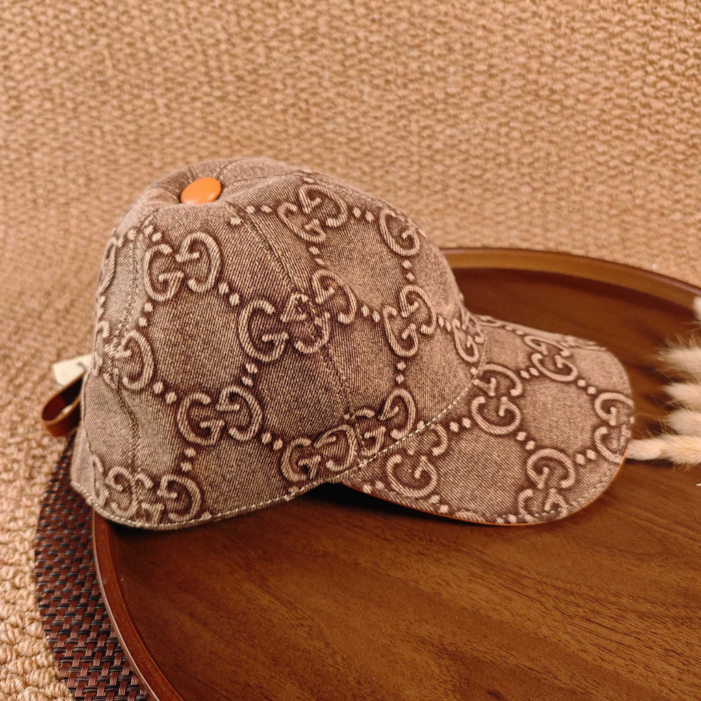 Gucci Denim Baseball Cap(gold)