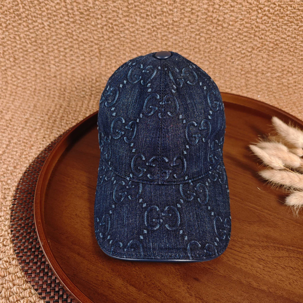 Gucci Denim Baseball Cap - Dark Blue