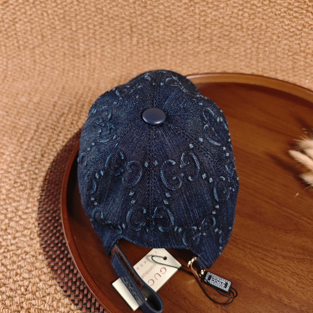 Gucci Denim Baseball Cap - Dark Blue