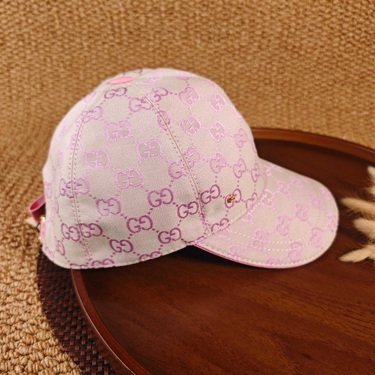 Gucci Pink & Purple Hardware Baseball Cap