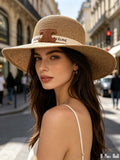 Celine Raffia Wide Brim Sun Hat