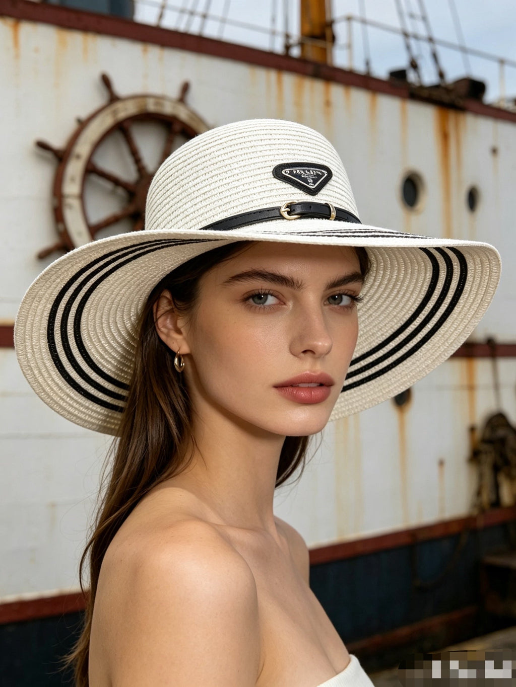 Prada Wide Brim Sun Hat