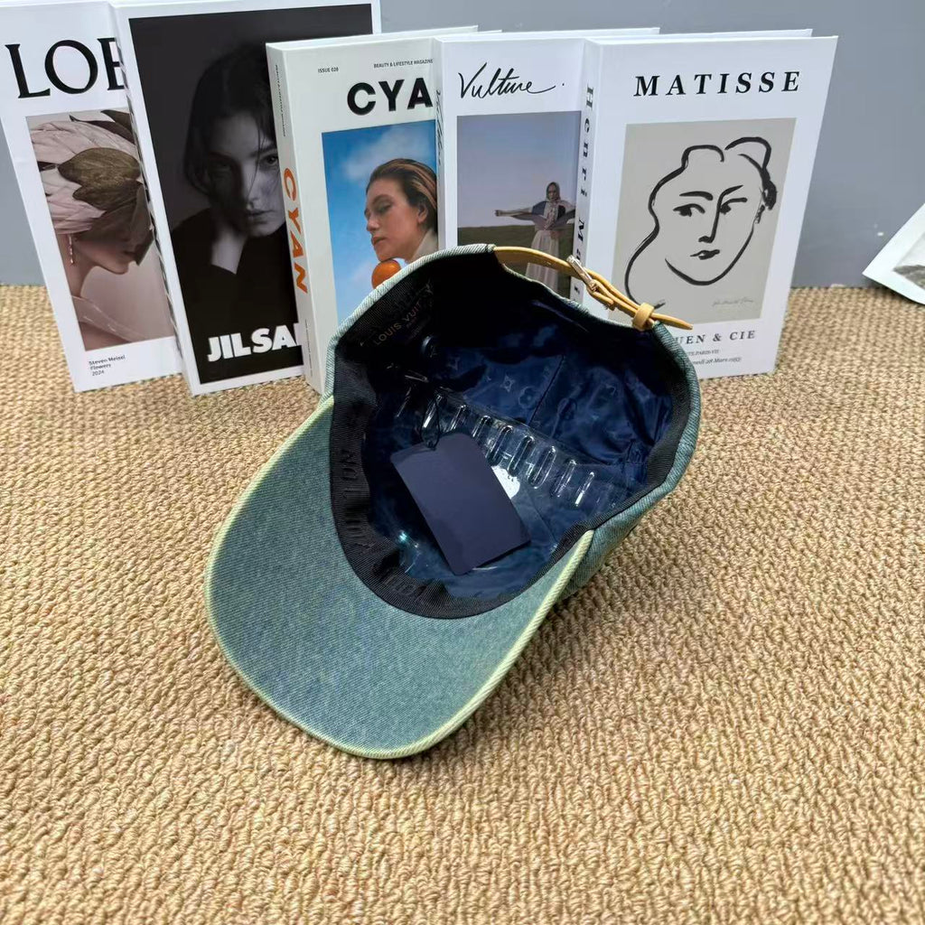 Louis Vuitton Monogram Denim Baseball Cap - Black / Blue