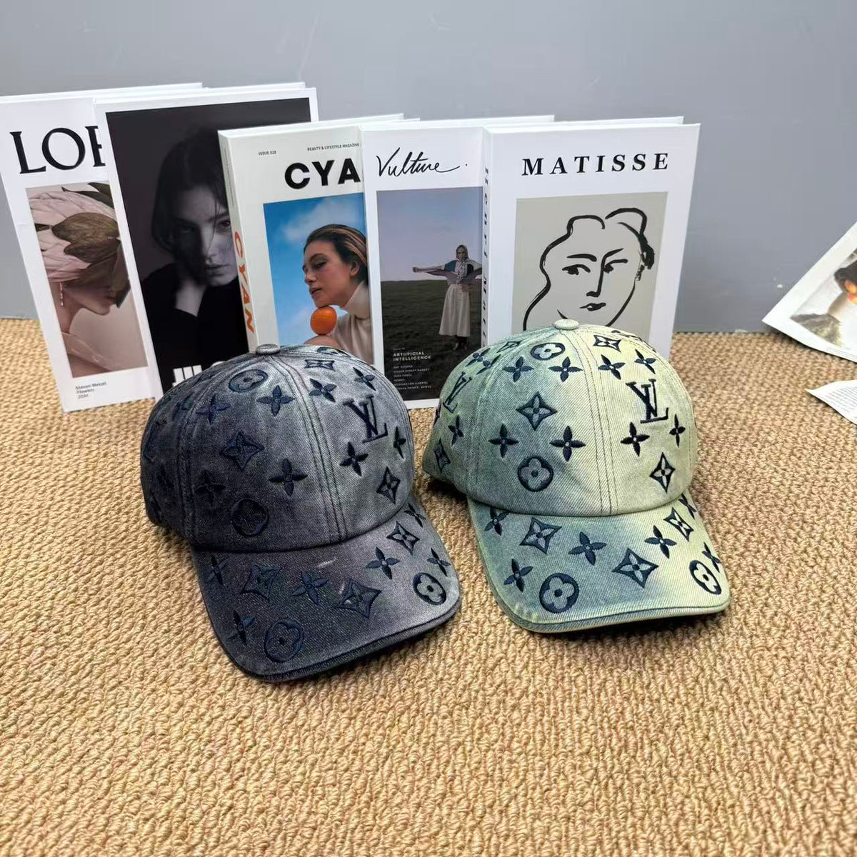 Louis Vuitton Monogram Denim Baseball Cap - Black / Blue