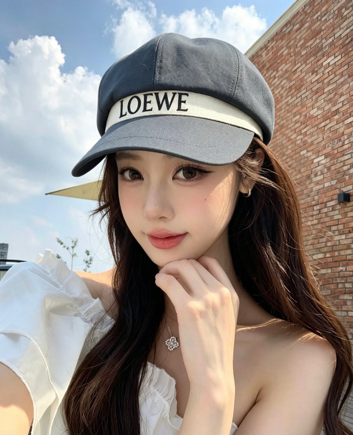 Loewe Logo Baker Boy Cap