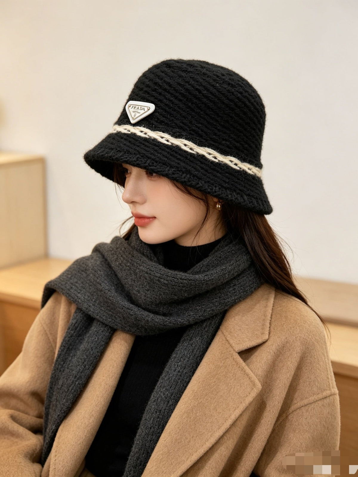 Prada Knitted Bucket Hat
