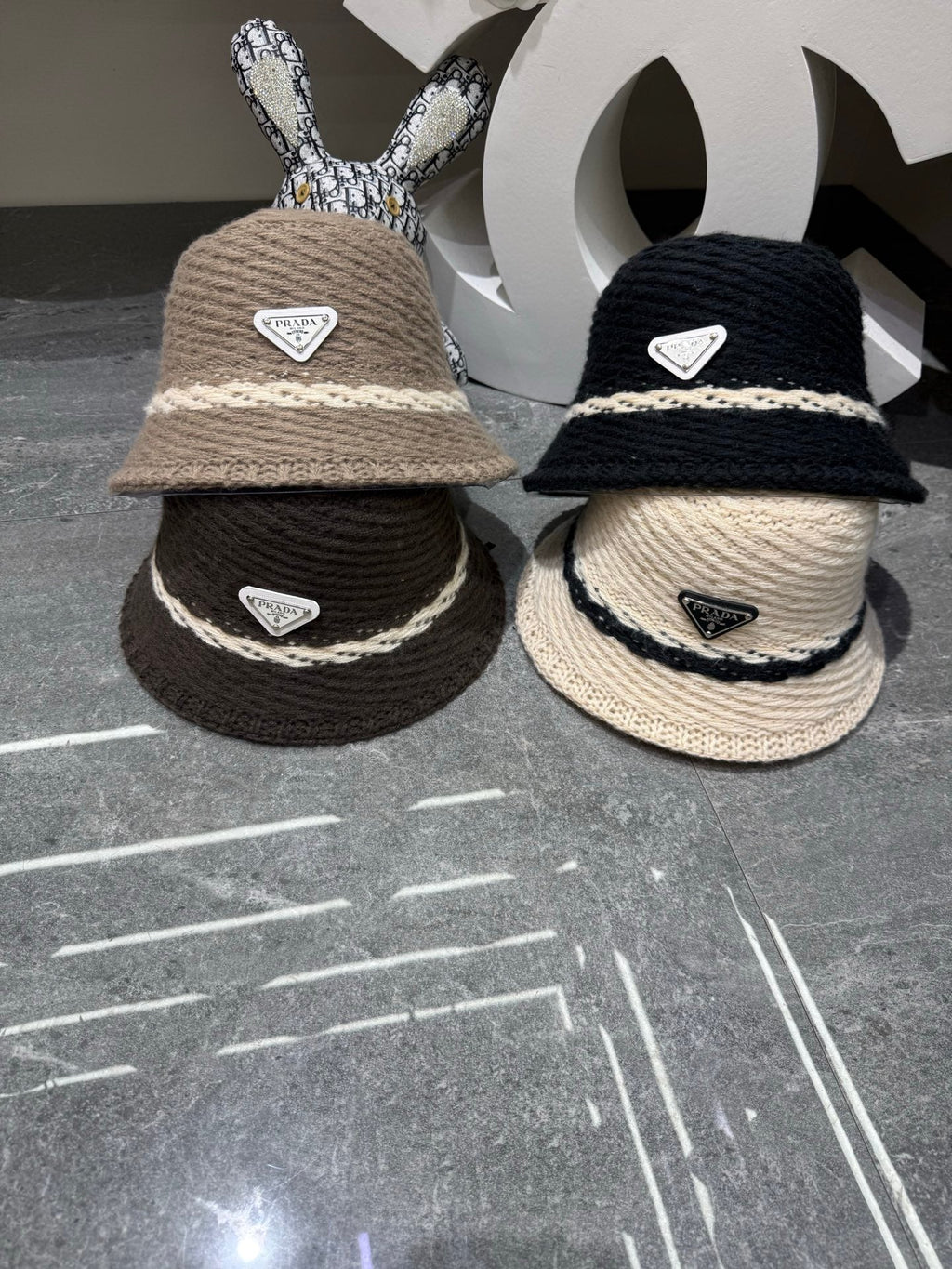 Prada Knitted Bucket Hat
