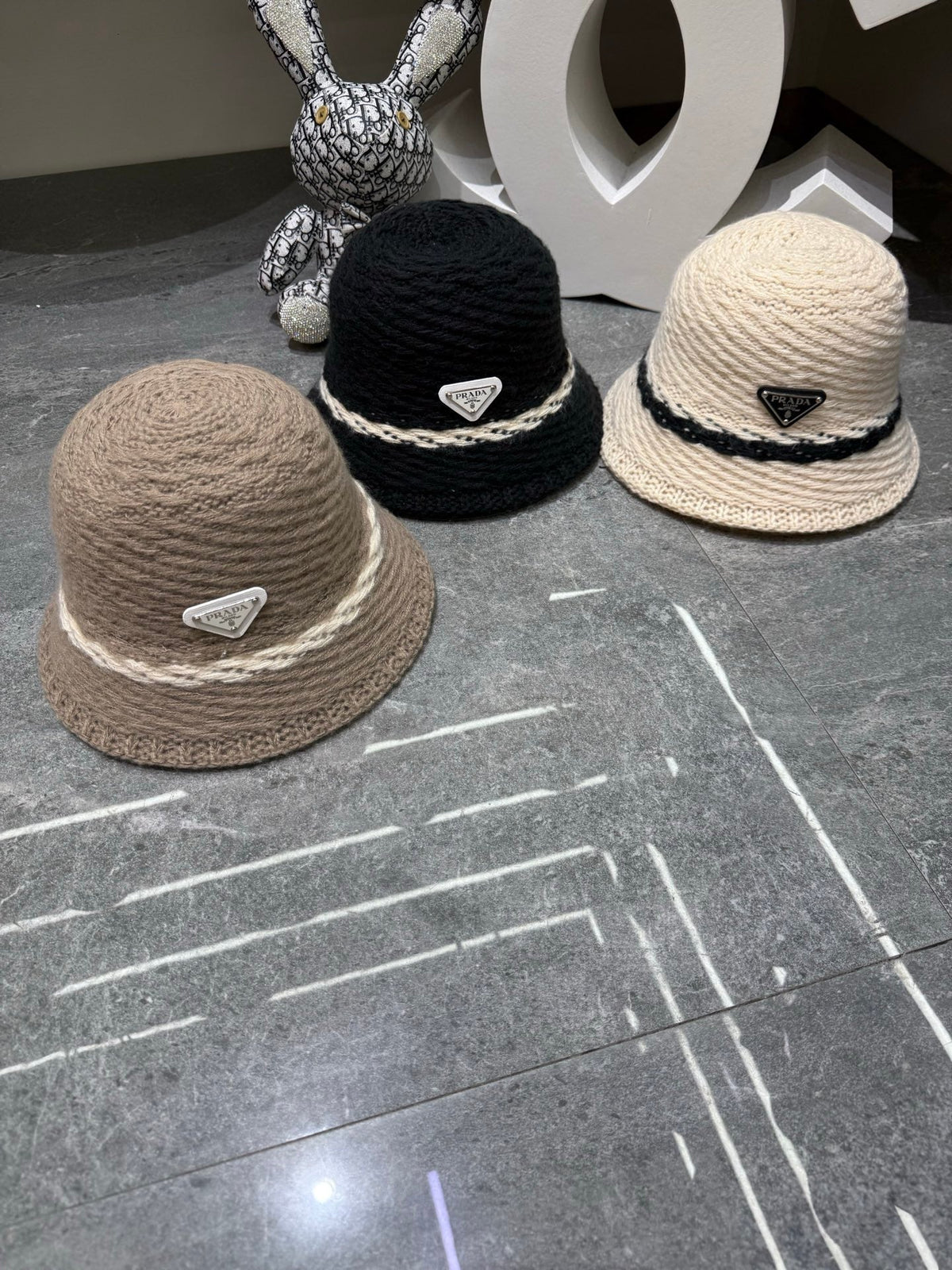 Prada Knitted Bucket Hat