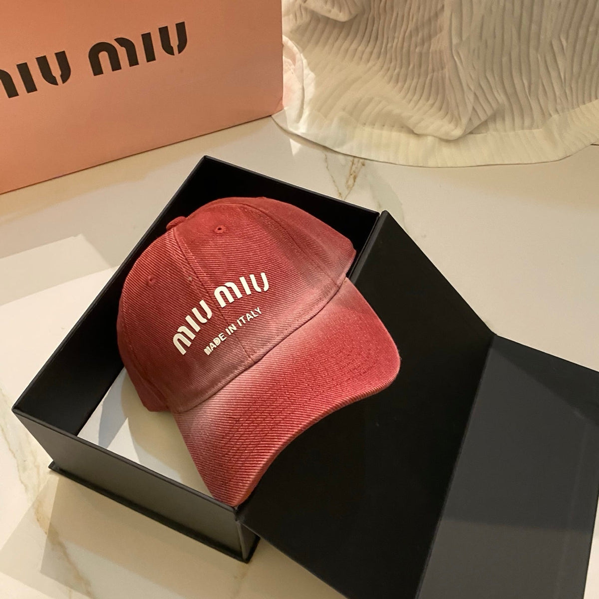 Miu Miu Gradient Washed Baseball Cap