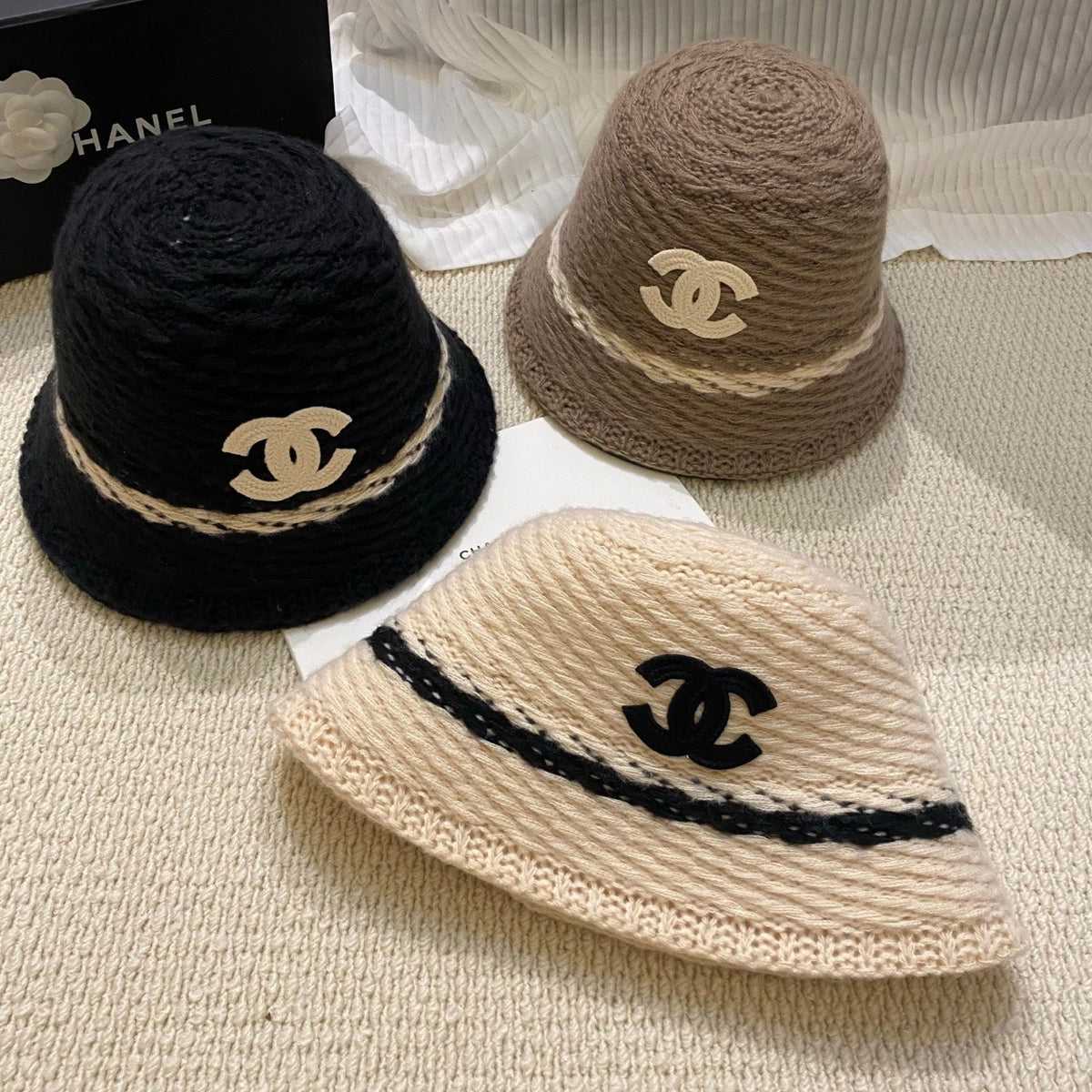 Chanel Knitted Bucket Hat