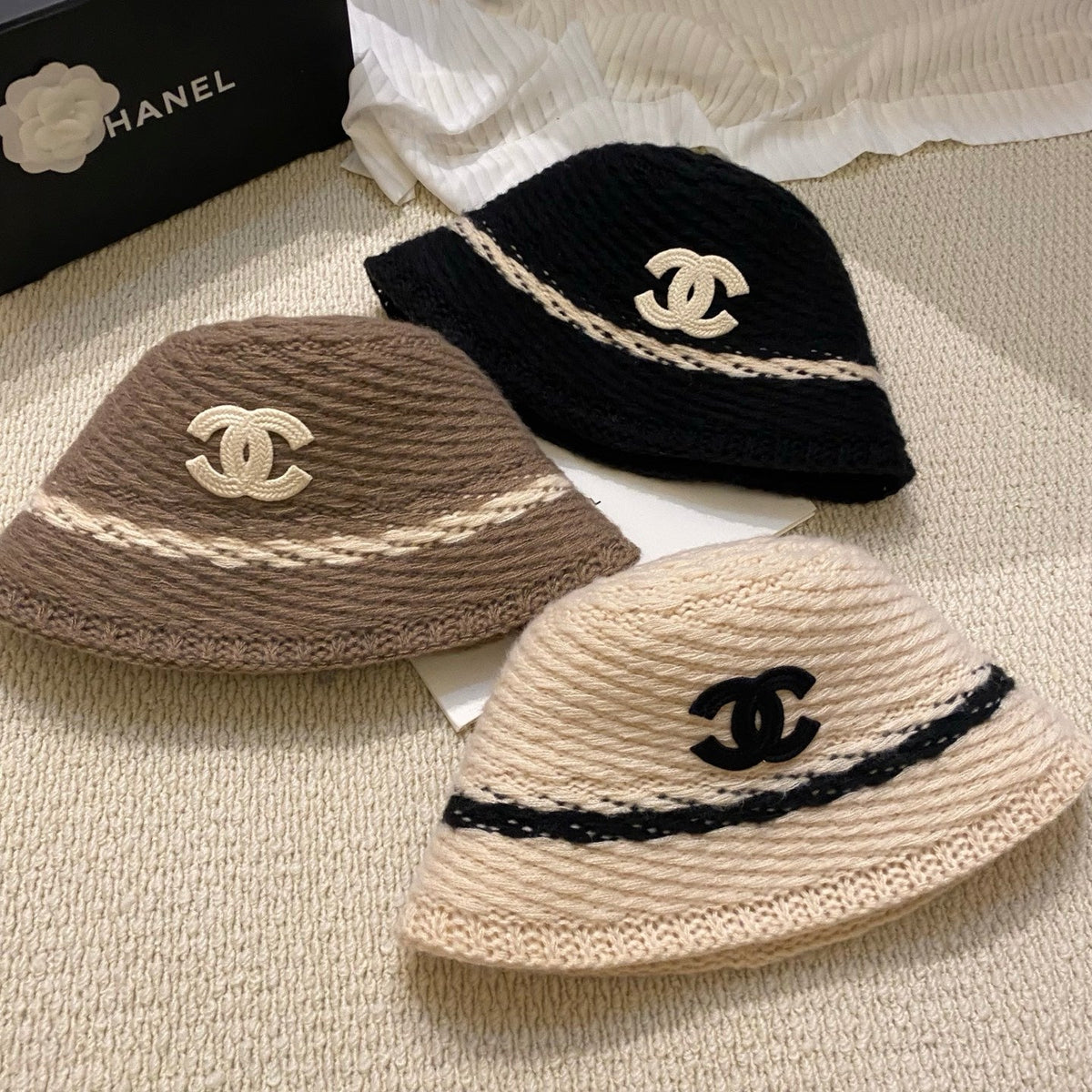 Chanel Knitted Bucket Hat