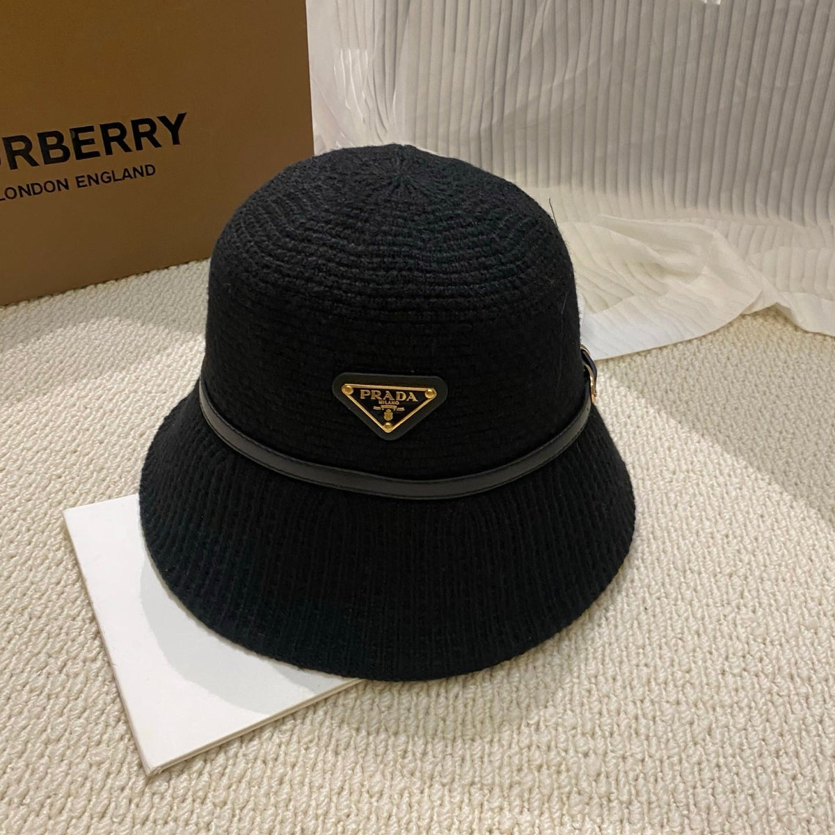 Prada Knitted Bucket Hat