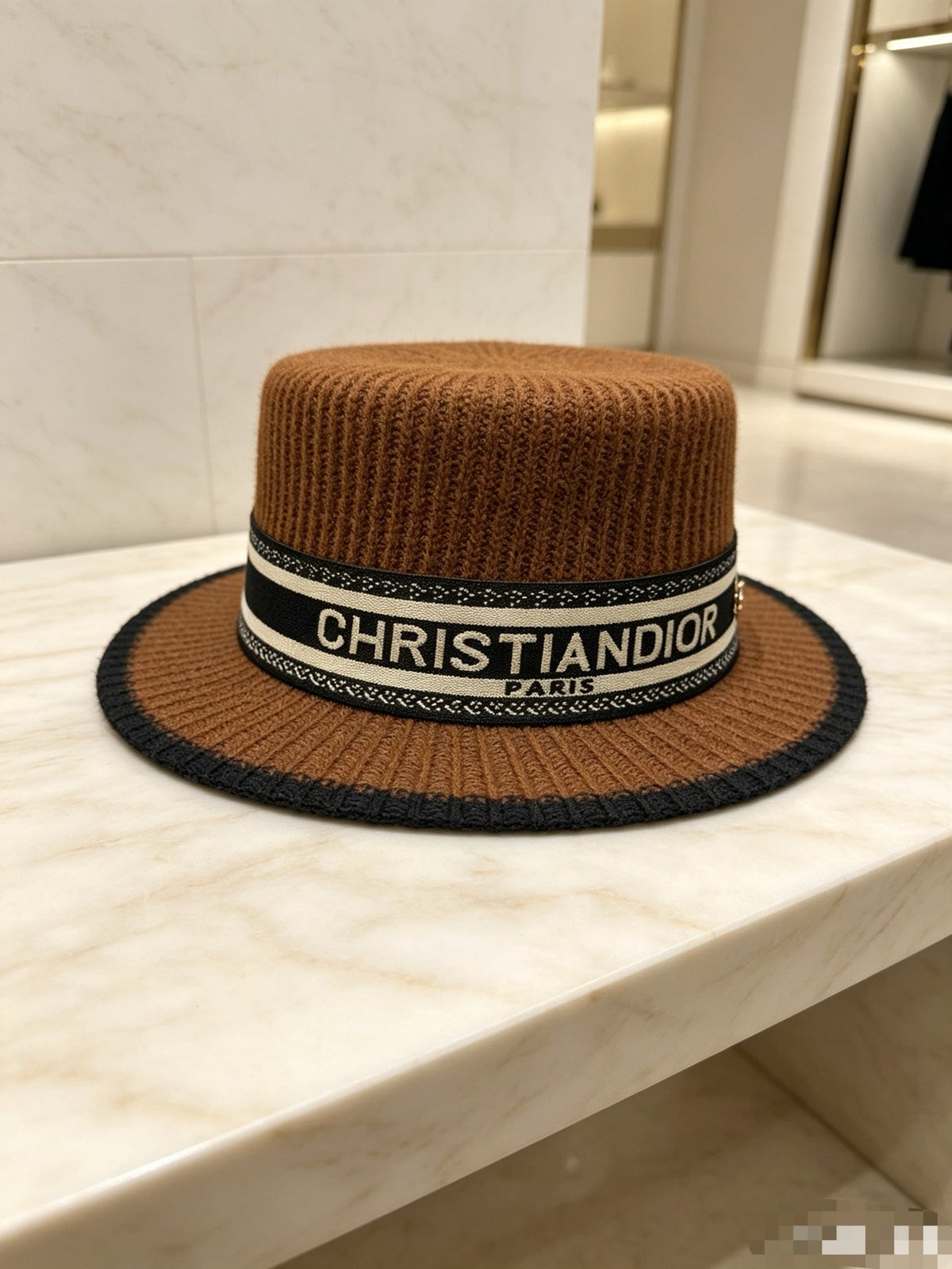 Dior Wool Flat-Top Hat