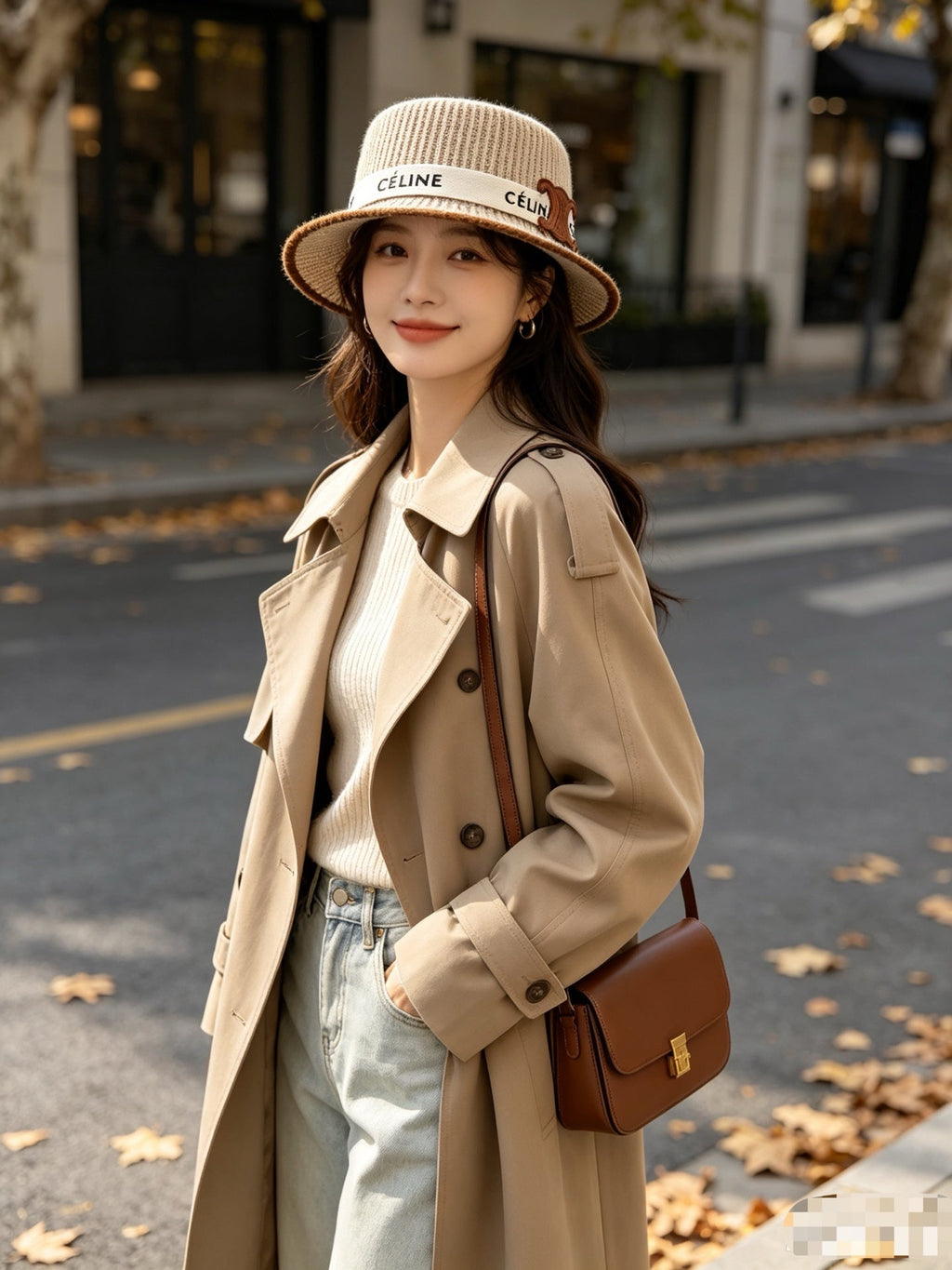 Celine Wool Flat-Top Hat