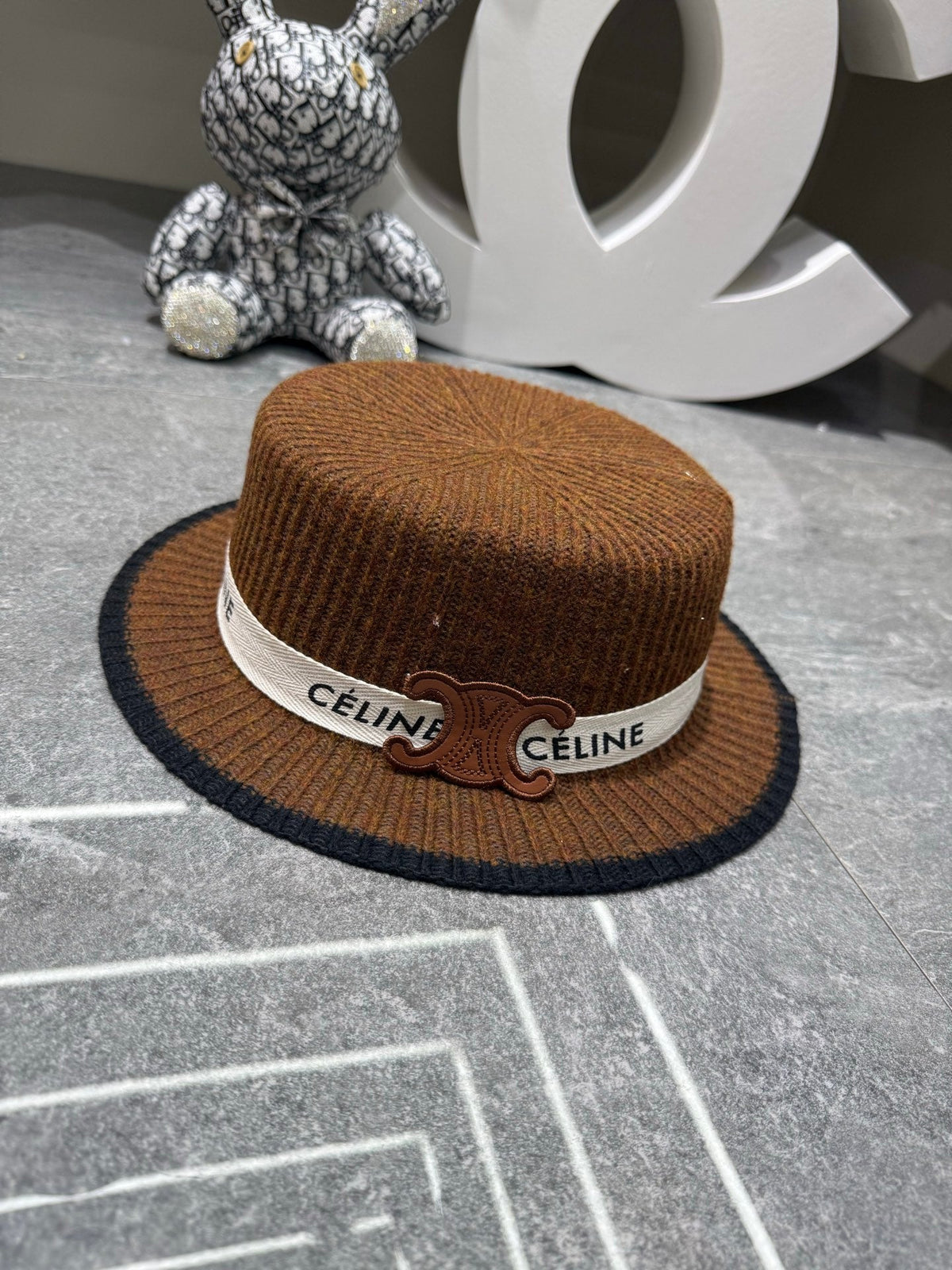 Celine Wool Flat-Top Hat